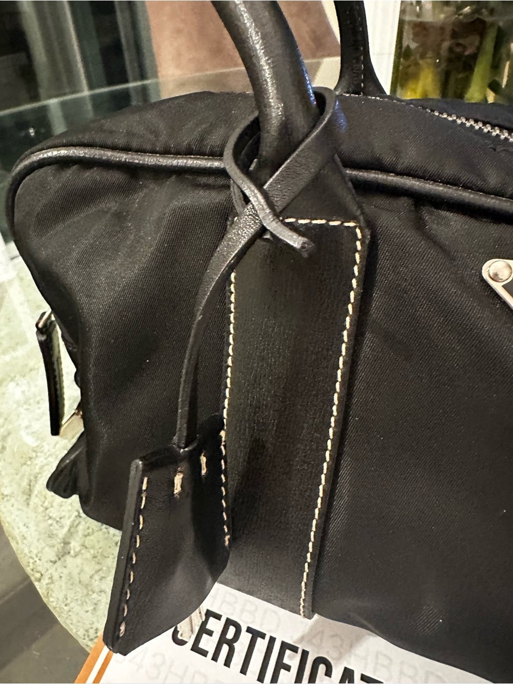 Authentic Prada Black Nylon Shoulder Bag w/ Lock - Iconic Designer Tote - Picture 4 of 15